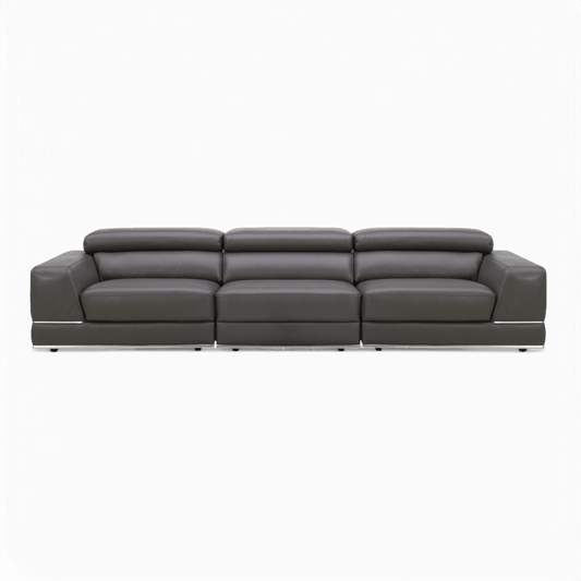 Modular Sofa in Elephant Gray with 3-Piece Design