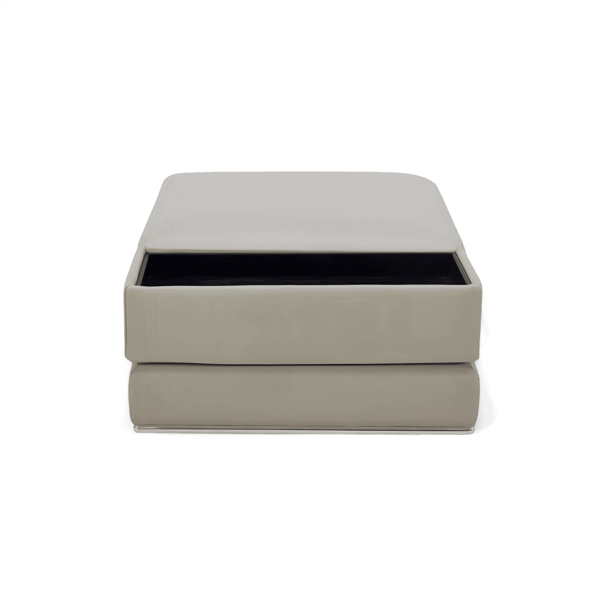 Ottoman Light Gray with Button Tufted Design