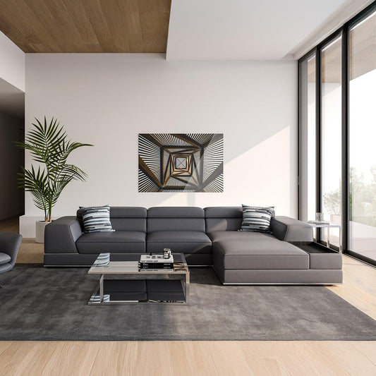 Modular Sofa in Elephant Gray with 3-Piece Design