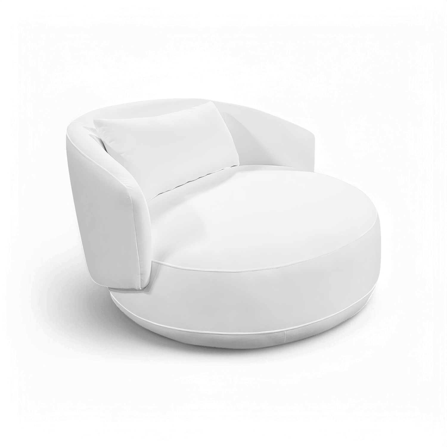 Loveseat in White with Elegant Curved Arms