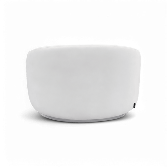 Loveseat in White with Elegant Curved Arms