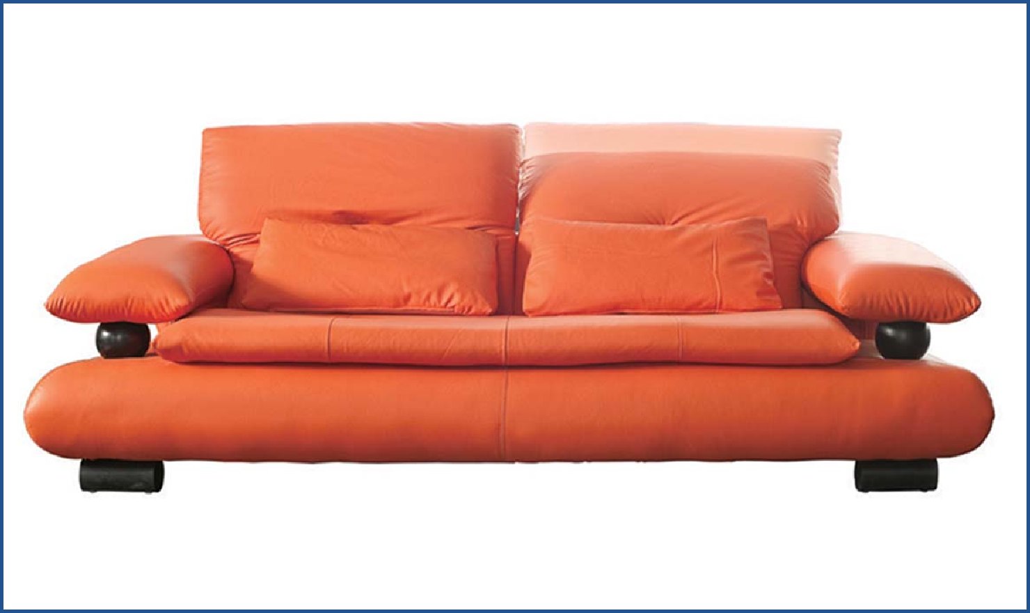 Archer Sofa in Soft Fabric with Sleek Armrests