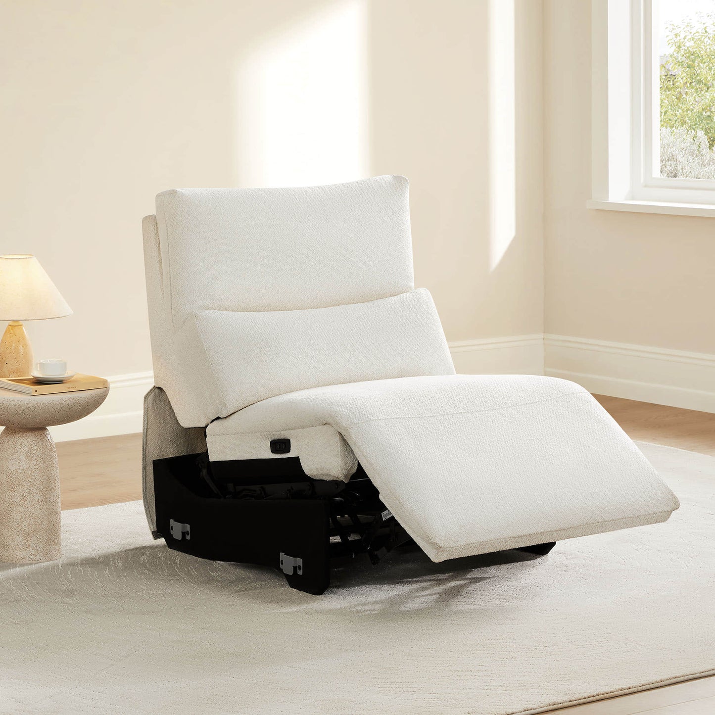 Armless Chair in Skyline Fabric Design
