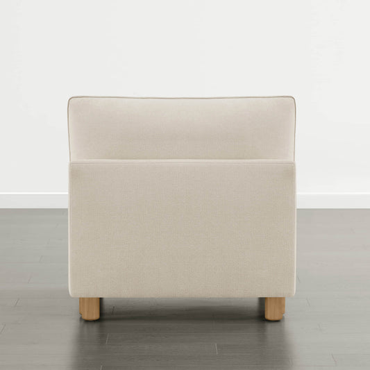 Armless Chair in Soft Fabric with Minimalist Design