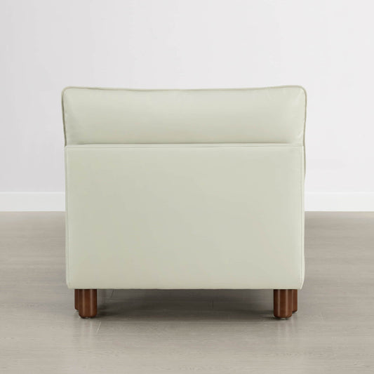 Armless Chair in Soft Fabric with Minimalist Design