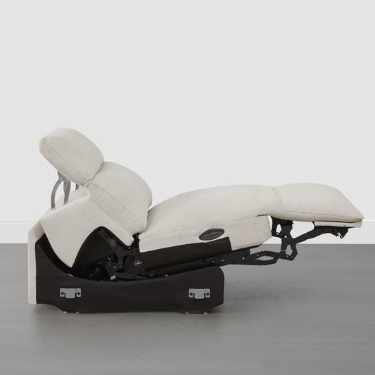 Armless Chair in Soft Fabric with Sleek Design