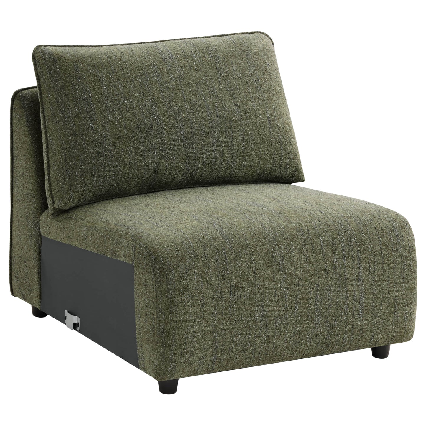 Armless Chair in Soft Velvet with Minimalist Design