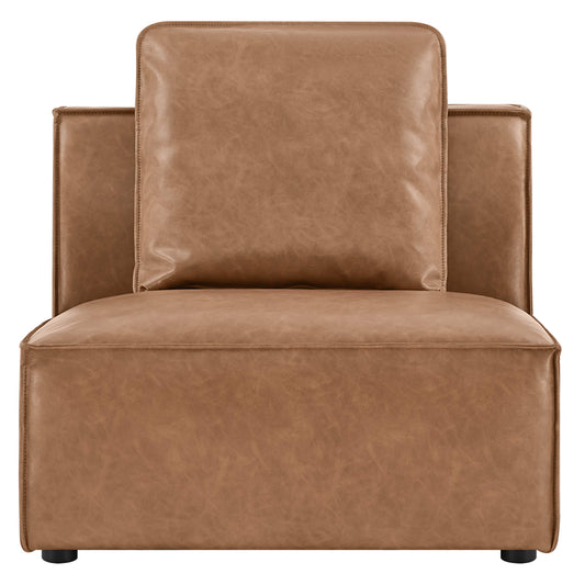 Armless Chair with Feather-Soft Cushion and Refined Piping