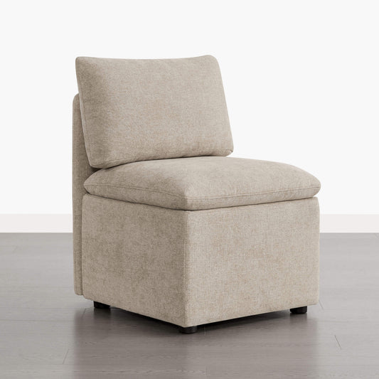 Armless Dining Chair in Minimalist Design with Storage
