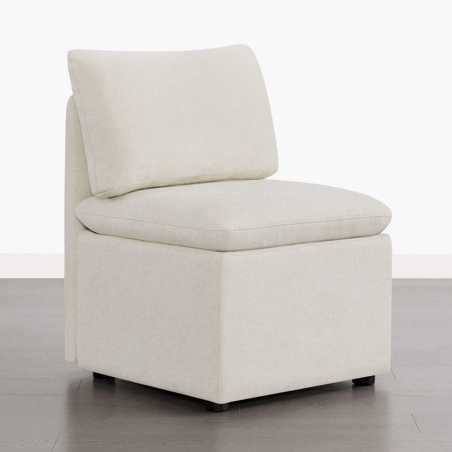Armless Dining Chair in Minimalist Design with Storage