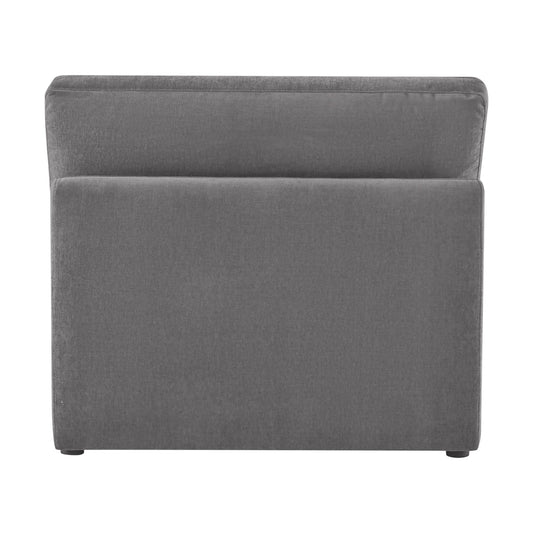 Armless Ottoman Chair with Soft Fabric Upholstery