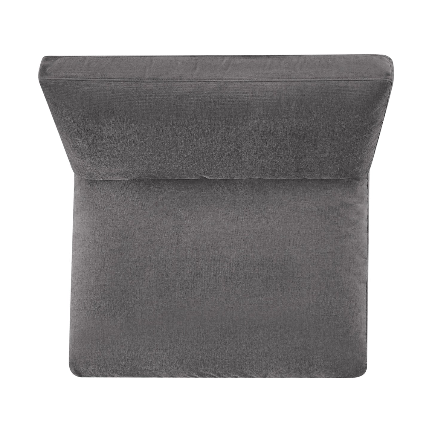 Armless Ottoman Chair with Soft Fabric Upholstery