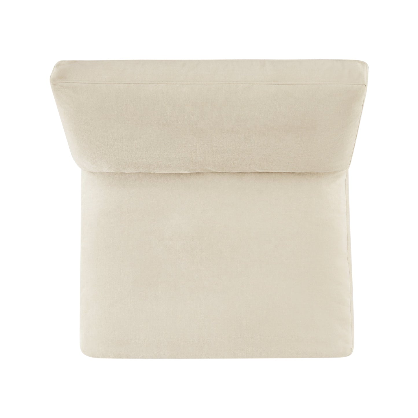 Armless Ottoman Chair with Soft Fabric Upholstery