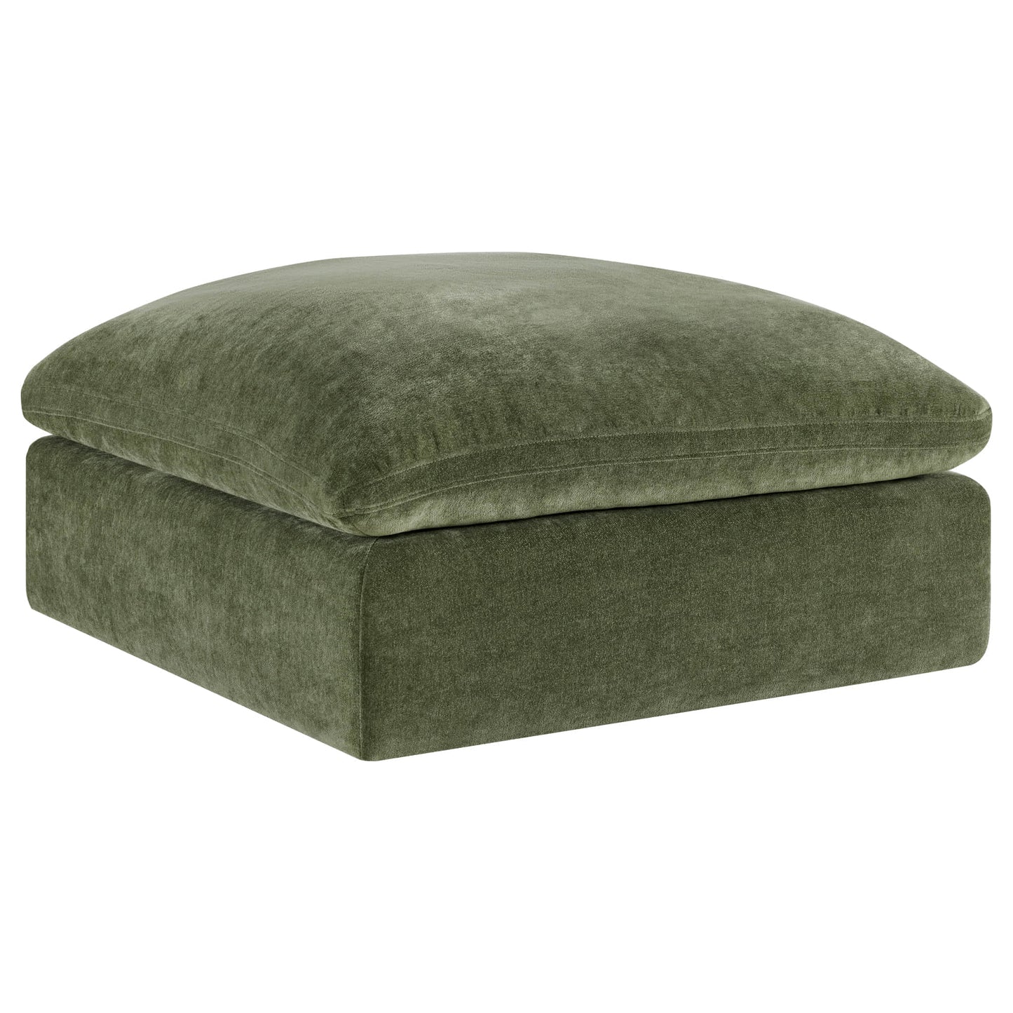 Armless Ottoman Chair with Soft Fabric Upholstery