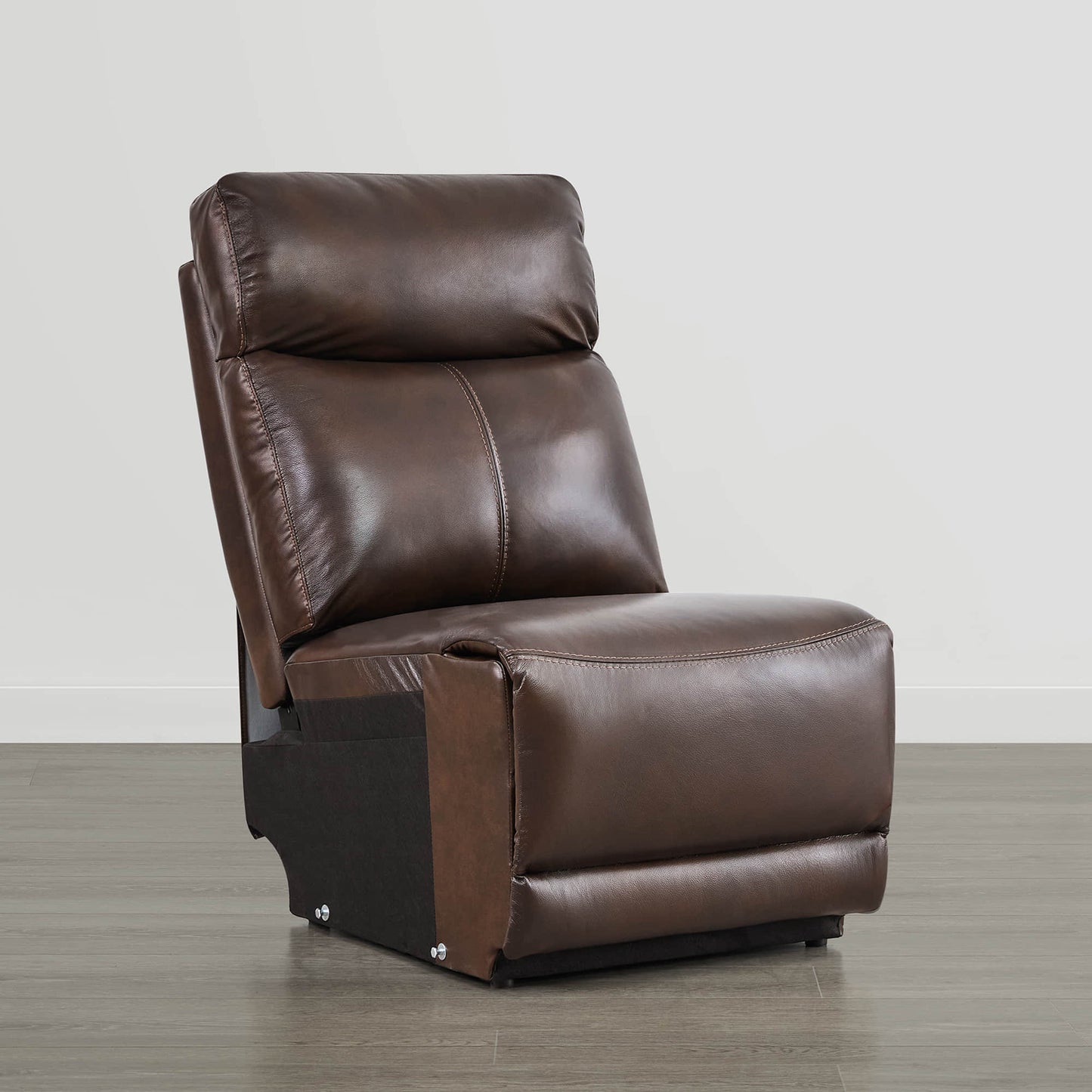 Armless Seat Module in Soft Grey Fabric