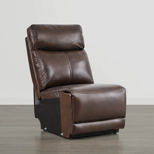 Armless Seat Module in Soft Grey Fabric