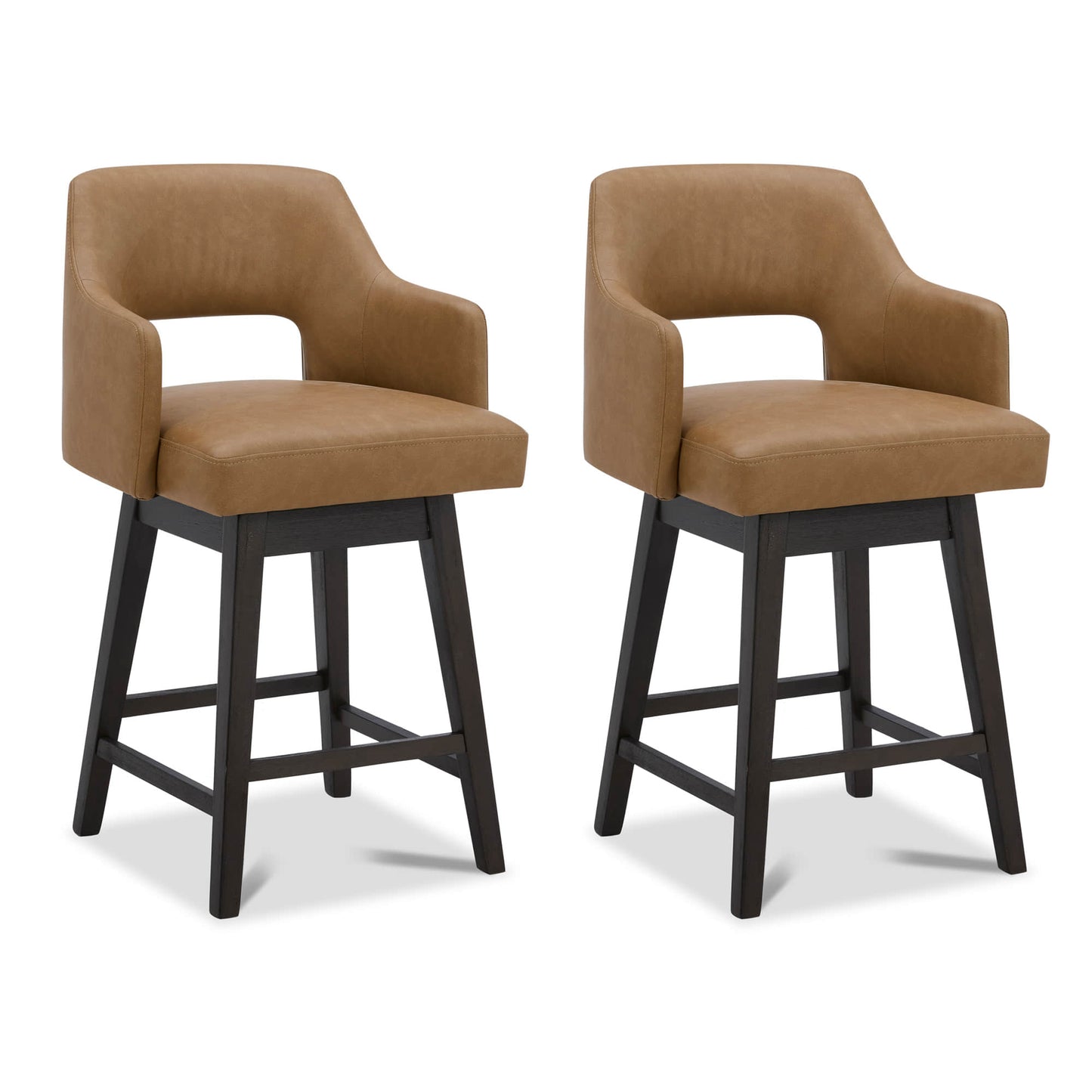 Ava Swivel Counter Stool with Upholstered Seat