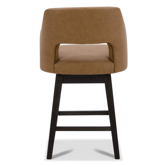 Ava Swivel Counter Stool with Upholstered Seat