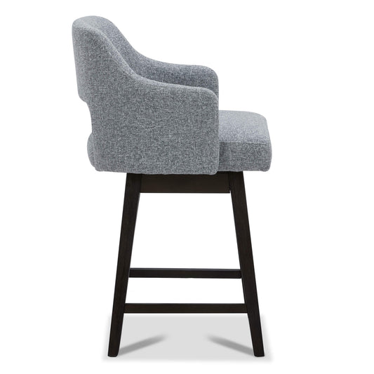 Ava Swivel Counter Stool with Upholstered Seat