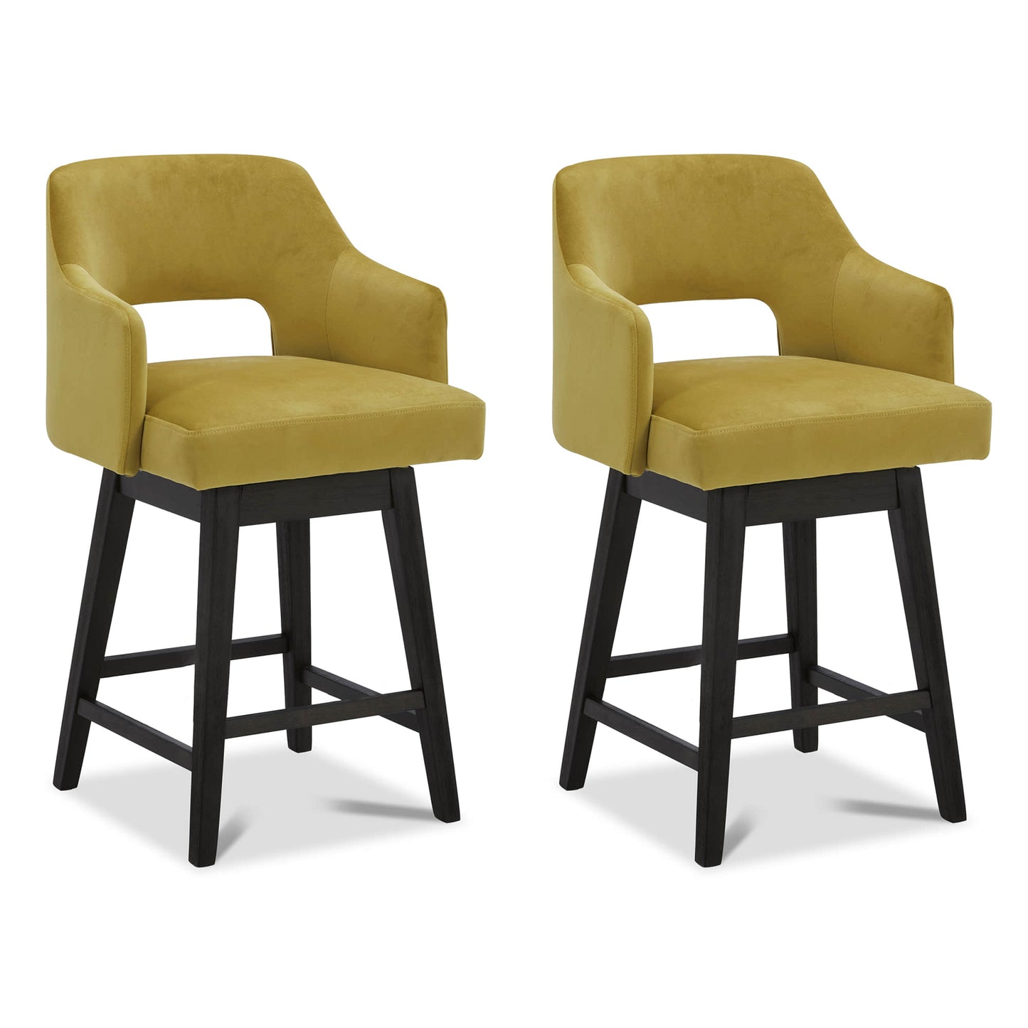 Ava Swivel Counter Stool with Upholstered Seat