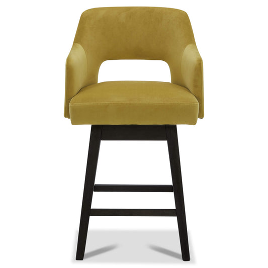 Ava Swivel Counter Stool with Upholstered Seat
