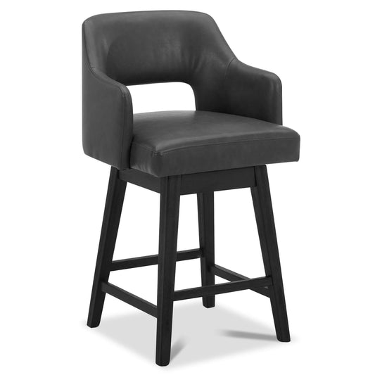 Ava Swivel Counter Stool with Upholstered Seat