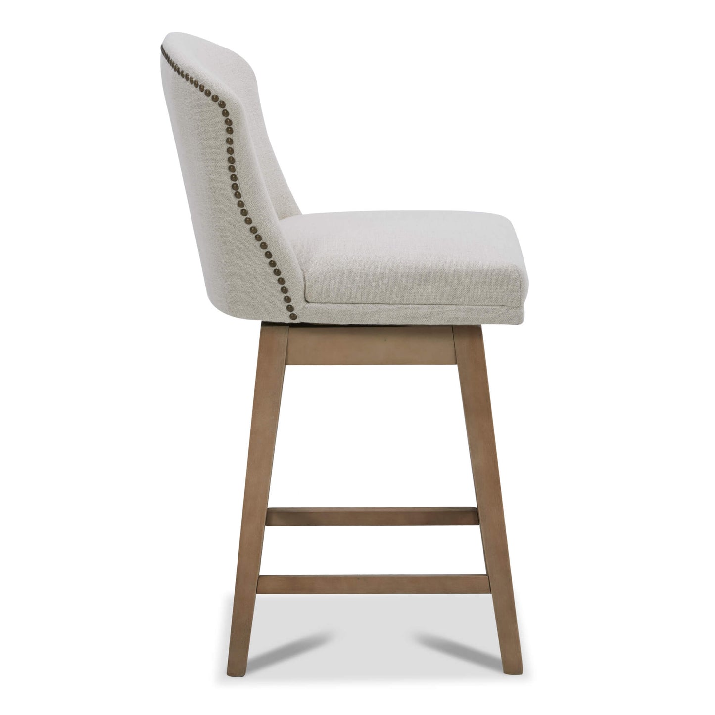 Avery Swivel Counter Stool with Wooden Seat