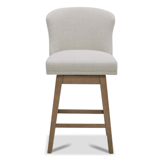 Avery Swivel Counter Stool with Wooden Seat