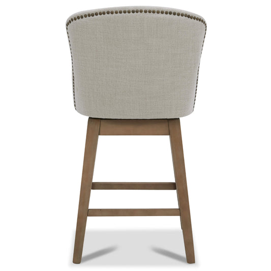 Avery Swivel Counter Stool with Wooden Seat