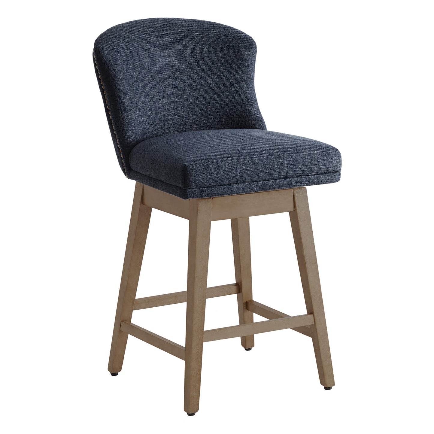 Avery Swivel Counter Stool with Wooden Seat