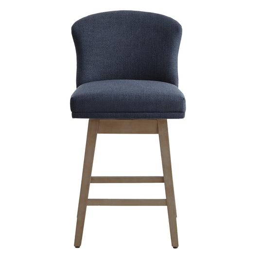 Avery Swivel Counter Stool with Wooden Seat