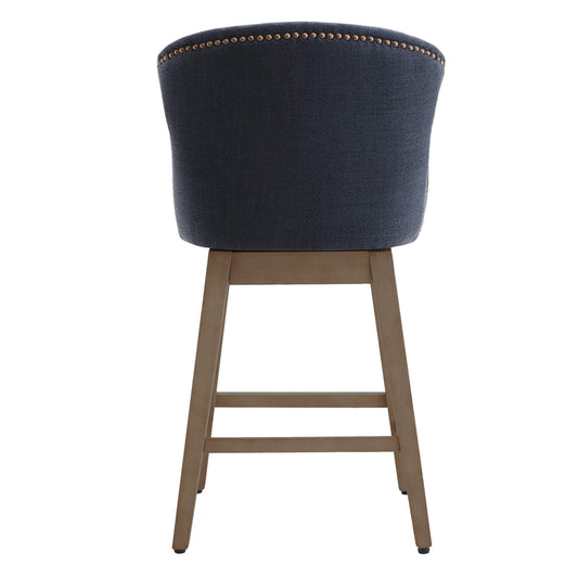 Avery Swivel Counter Stool with Wooden Seat