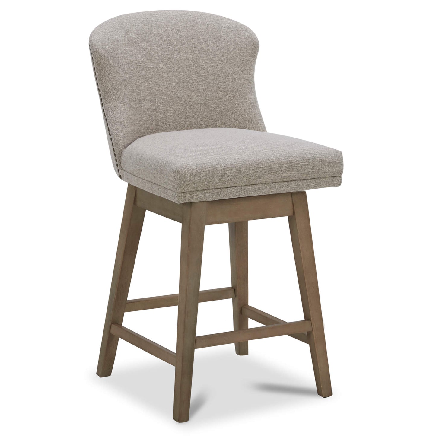 Avery Swivel Counter Stool with Wooden Seat