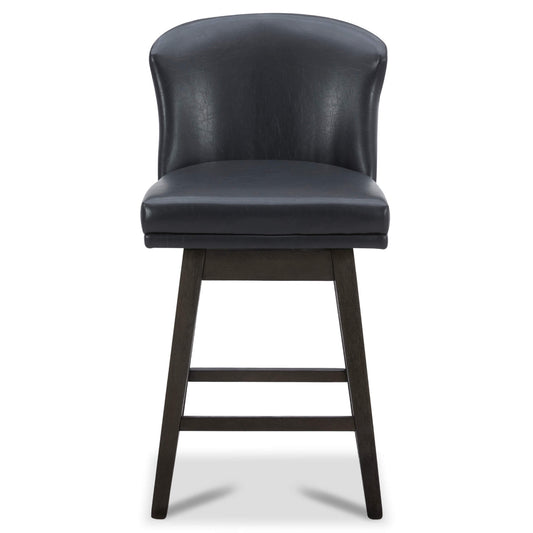 Avery Swivel Counter Stool with Wooden Seat