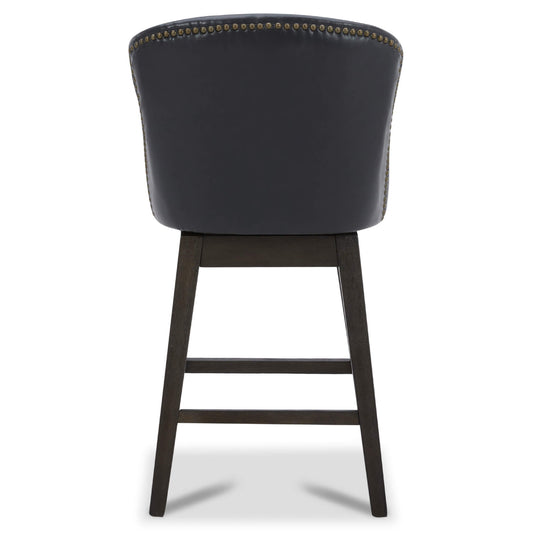 Avery Swivel Counter Stool with Wooden Seat