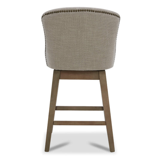 Avery Swivel Counter Stool with Wooden Seat
