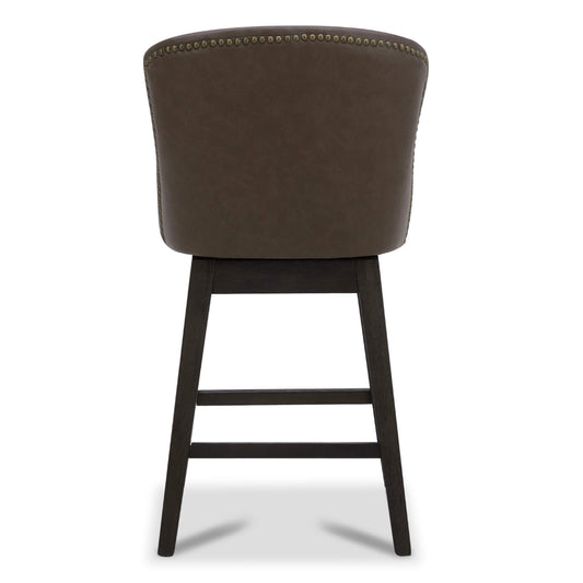 Avery Swivel Counter Stool with Wooden Seat