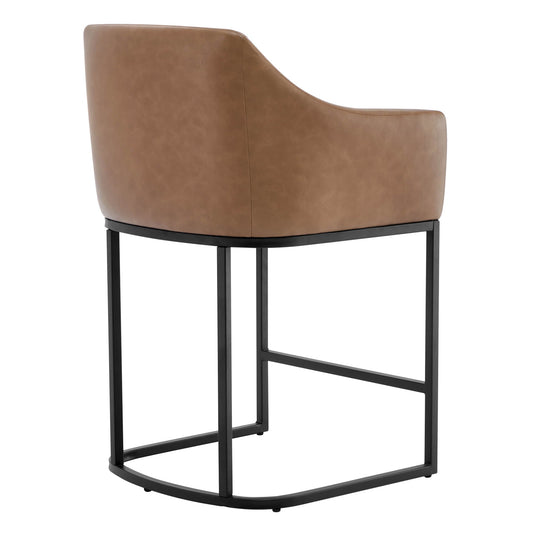 Barrel Counter Stools in Soft Velvet - Set of 2