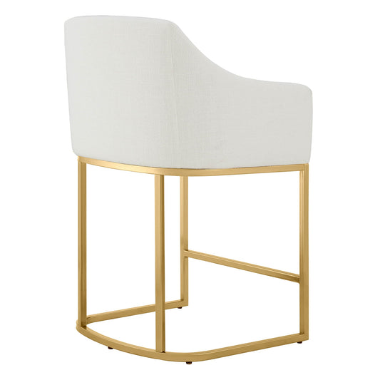 Barrel Counter Stools in Soft Velvet - Set of 2