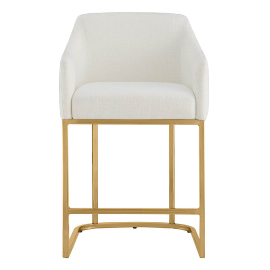Barrel Counter Stools in Soft Velvet - Set of 2