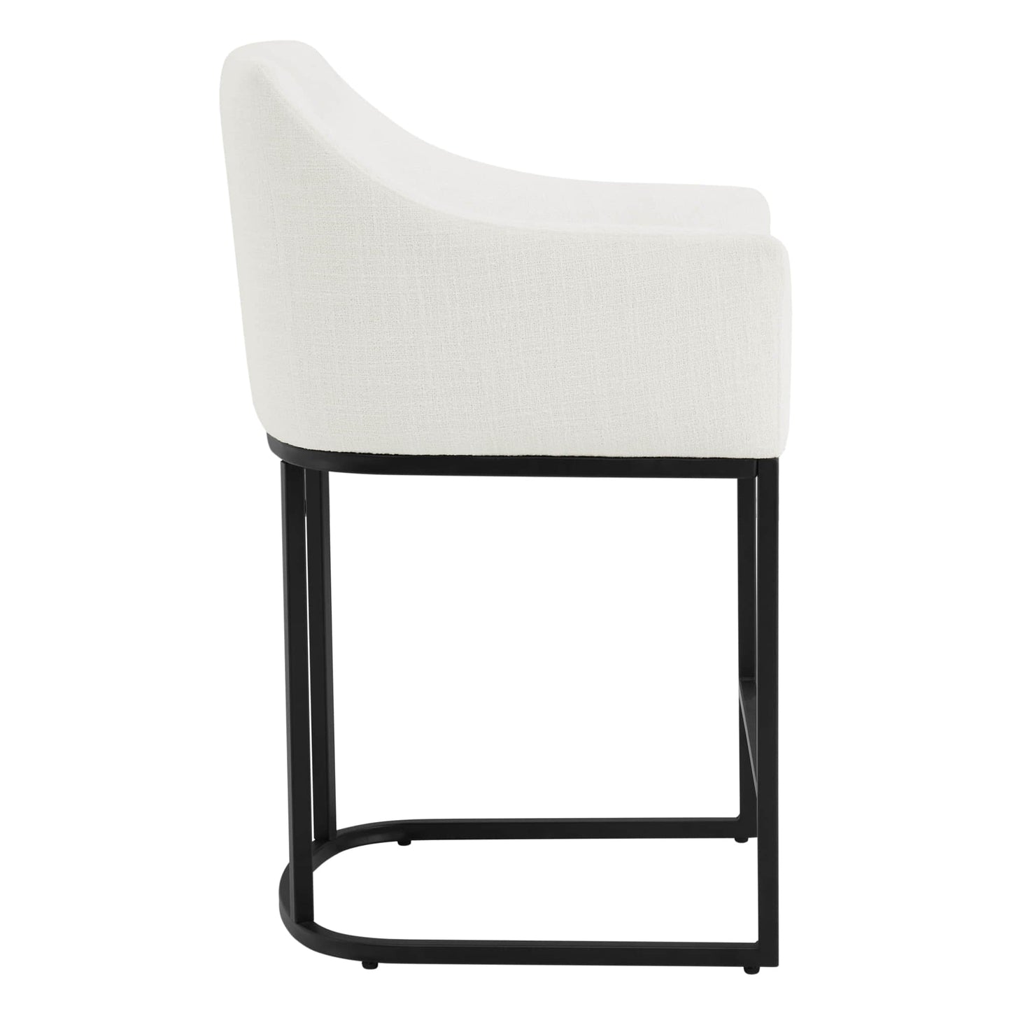 Barrel Counter Stools in Soft Velvet - Set of 2