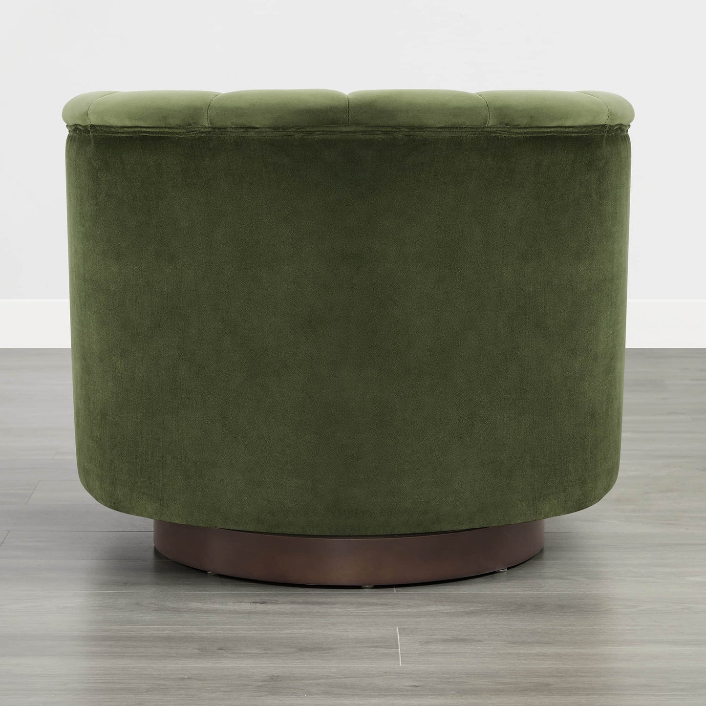 Barrel Swivel Accent Chair with Channel Stitching