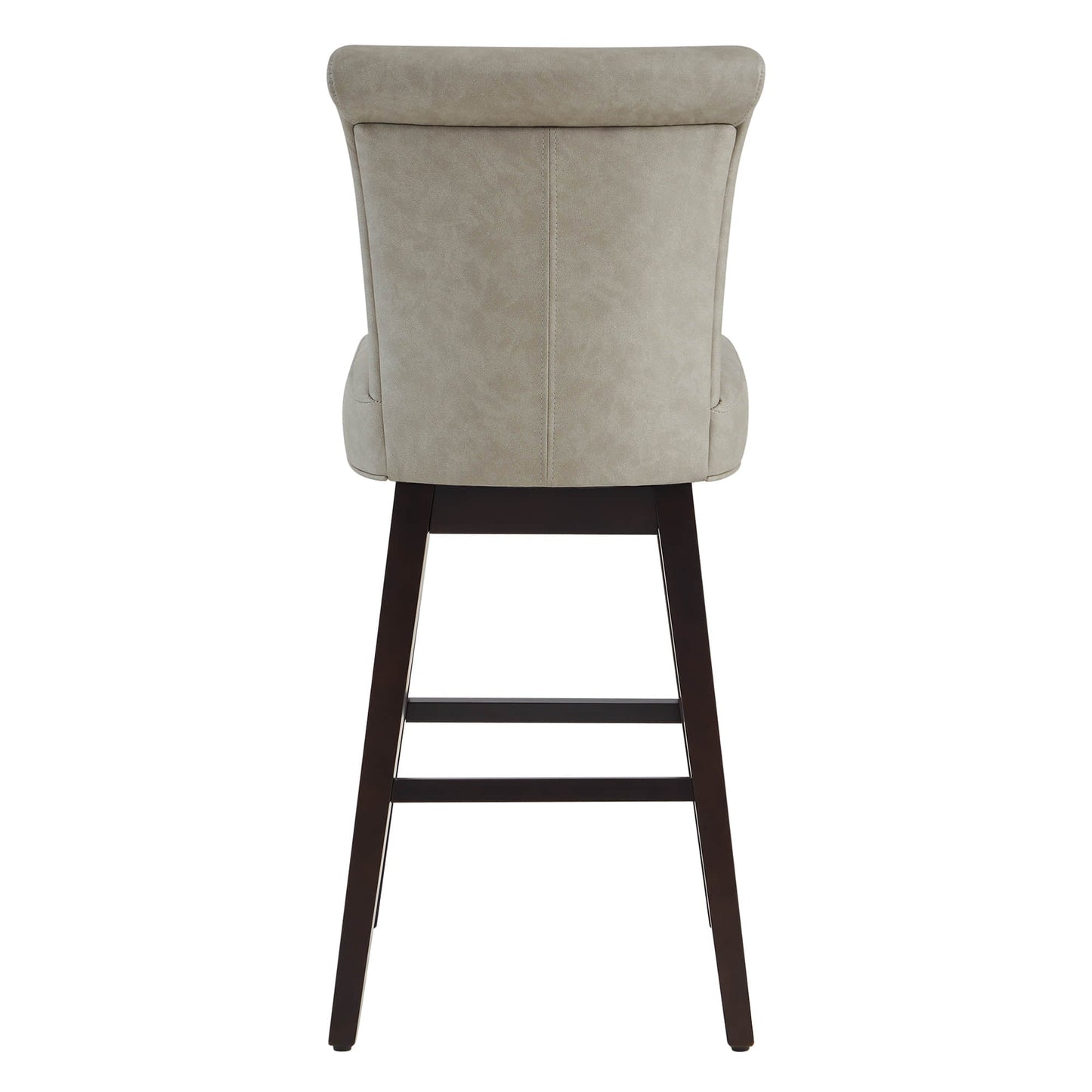 Modern Swivel Bar Stool in Fabric with Curved Backrest