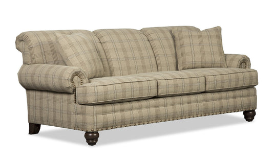 3-Seater Fabric Sofa with Rolled Arms in Bella Design