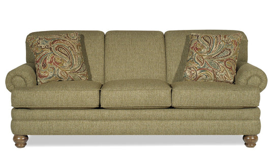 3-Seater Fabric Sofa with Rolled Arms in Bella Design