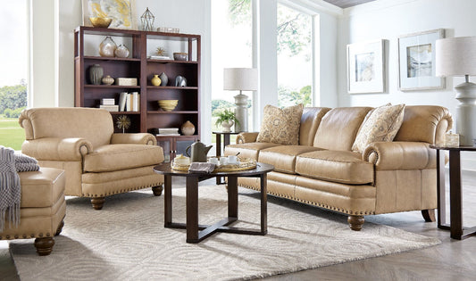 3-Seater Fabric Sofa with Rolled Arms in Bella Design