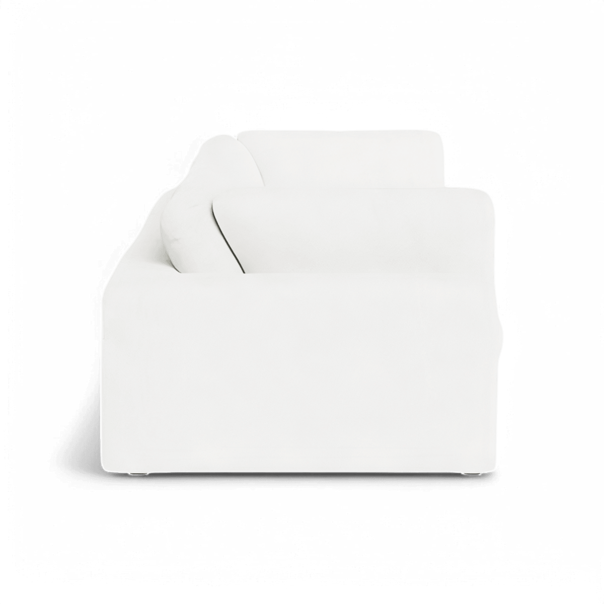 Modular Sofa Set in White with Three-Piece Configuration