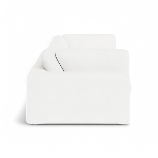 Modular Sofa Set in White with Three-Piece Configuration