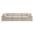 Modular Sofa Set in Beige with Curved Edges