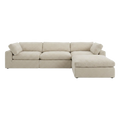 Modular Sofa Set in Beige with Customizable Arrangement